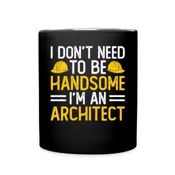 Architecte - Mug uni - noir - Devant