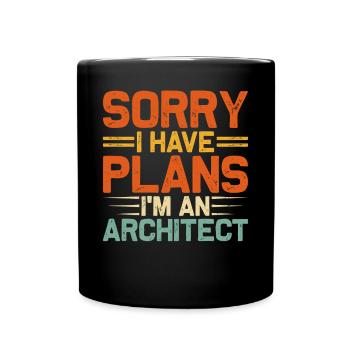 Architekt - Tasse einfarbig - Schwarz - Vorne