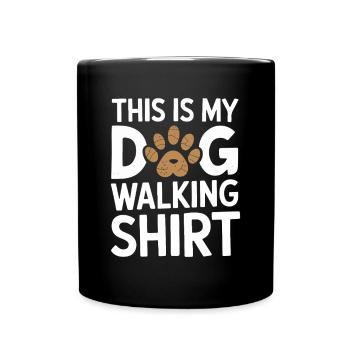 This Is My Dog Walking Shirt - Full Colour Mug - black - Front