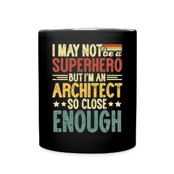 Architekt - Tasse einfarbig - Schwarz - Vorne