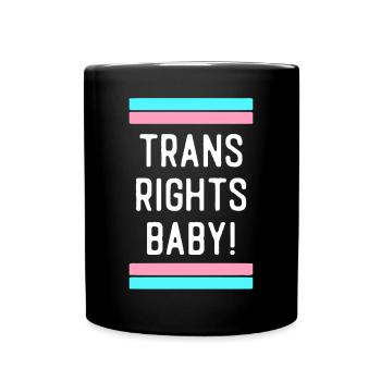 Transgender Trans LGBT Pride - Full Colour Mug - black - Front