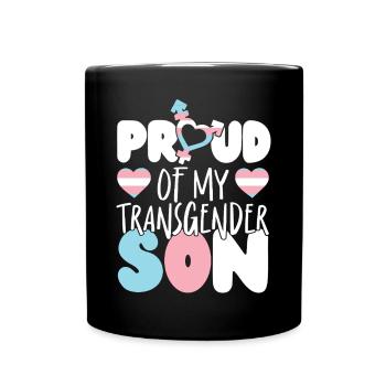 Transgender Trans LGBT Pride - Full Colour Mug - black - Front