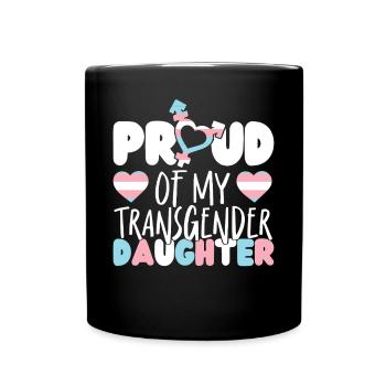 Transgender Trans LGBT Pride - Full Colour Mug - black - Front