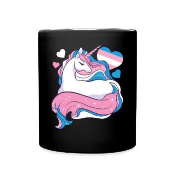 Fierté LGBT transgenre - Mug uni - noir - Devant