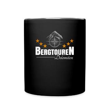 Bergtouren Dolomiten - Tasse einfarbig - Schwarz - Vorne