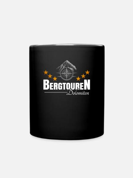 Bergtouren Dolomiten - Tasse einfarbig - Schwarz