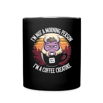 Without coffee I'm a monster - Full Colour Mug - black - Front