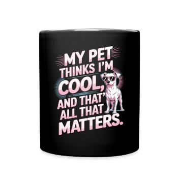 L’amour du chien avec style - Mug uni - noir - Devant