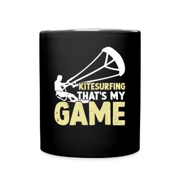 Le kitesurf c’est mon jeu - Kiteboarding - Mug uni - noir - Devant