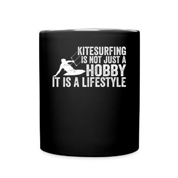Le kitesurf n’est pas seulement un passe-temps, c’est un mode de vie - Mug uni - noir - Devant
