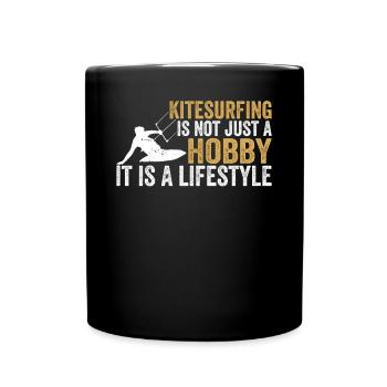 Le kitesurf n’est pas seulement un passe-temps, c’est un mode de vie - Mug uni - noir - Devant