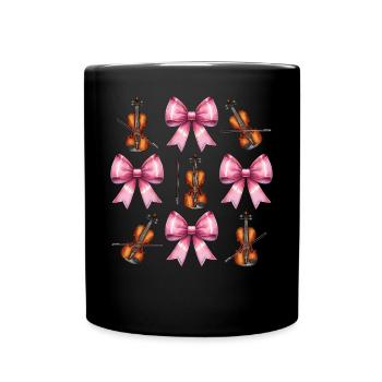Coquette Bogen Violine Mädchen Geigerin Mom Mütter - Tasse einfarbig - Schwarz - Vorne