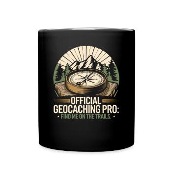 Officiel Geocaching Pro : Retrouvez-moi sur le - Mug uni - noir - Devant