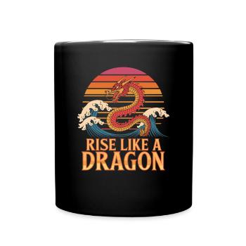 Levez-vous comme un dragon Sunset waves - Mug uni - noir - Devant