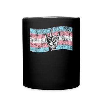 Fierté LGBT transgenre - Mug uni - noir - Devant