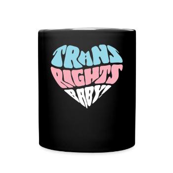 Transgender Trans LGBT Pride - Full Colour Mug - black - Front