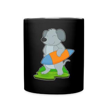 Été de surf sur planche de surf pour chiens - Mug uni - noir - Devant