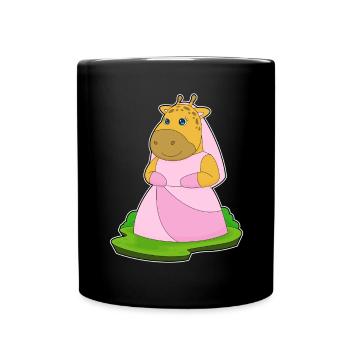 Mariage Voile de mariée Girafe - Mug uni - noir - Devant