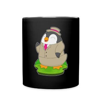 Pinguin Bräutigam Anzug Hochzeit - Tasse einfarbig - Schwarz - Vorne