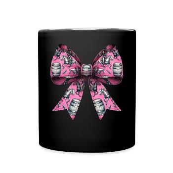 Coquette Bow Barrel Racer Barrel Racing Rodeo - Tasse einfarbig - Schwarz - Vorne