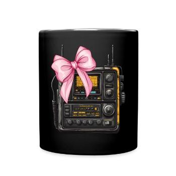 Coquette Bow Amateurfunkerin Amateurfunkerin - Tasse einfarbig - Schwarz - Vorne