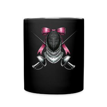Coquette Bogen Fechten Fechter Mom Mütter Tag - Tasse einfarbig - Schwarz - Vorne