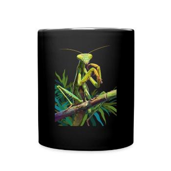 Gottesanbeterinnenen Gottesanbeterin - Tasse einfarbig - Schwarz - Vorne