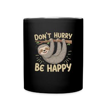 Soyez détendu avec le dicton de paresseux - Mug uni - noir - Devant