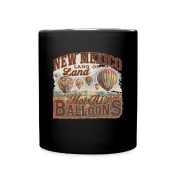 New Mexico Land Of Hot Air Balloons Abenteuer - Tasse einfarbig - Schwarz - Vorne