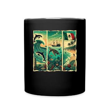 Mexique Vacances Souvenir Été Cancun - Mug uni - noir - Devant