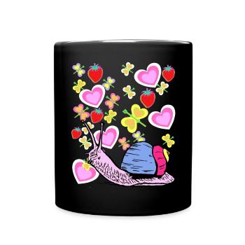 Escargots escargots rétro Vintage Kids - Mug uni - noir - Devant