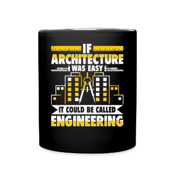 Architekt - Tasse einfarbig - Schwarz - Vorne