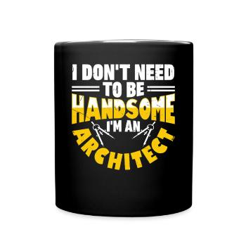 Architekt - Tasse einfarbig - Schwarz - Vorne