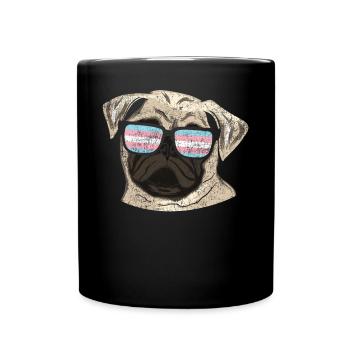 Transgender Trans LGBT Pride - Full Colour Mug - black - Front