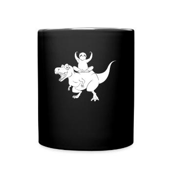 Drôle de dinosaure paresseux Drôle de dinosaure - Mug uni - noir - Devant