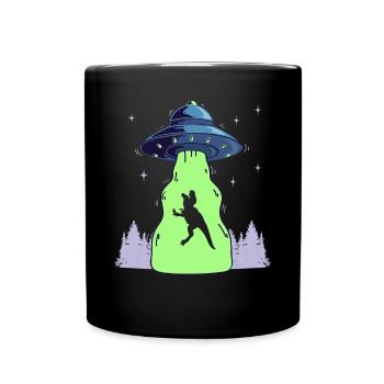 Drôle Ovni Dinosaure Drôle T-Rex Dino - Mug uni - noir - Devant