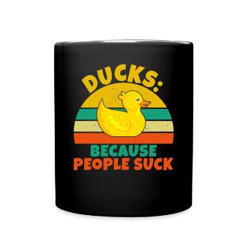 Duck Gifts for Duck Lovers - Tasse einfarbig - Schwarz - Vorne