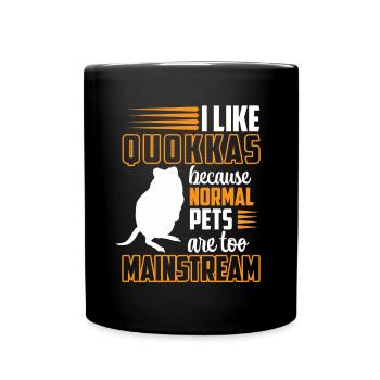 Quokka sind spannend Beuteltier Quokka - Tasse einfarbig - Schwarz - Vorne