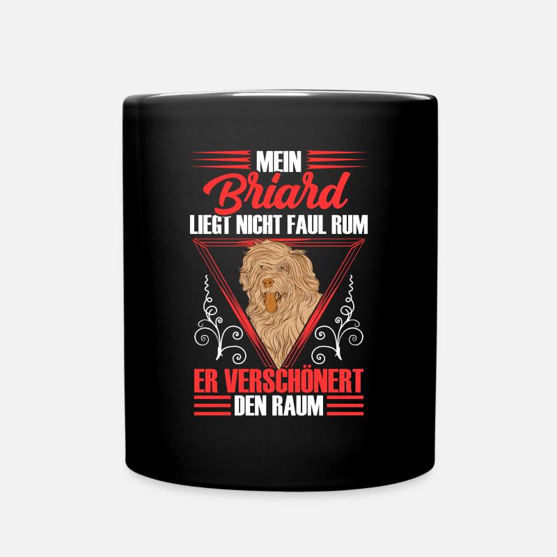 Briard verschönert den Raum Berger de Brie - Tasse einfarbig - Schwarz