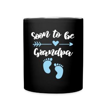 Bald Opa Schwangerschaft Großvater - Tasse einfarbig - Schwarz - Vorne