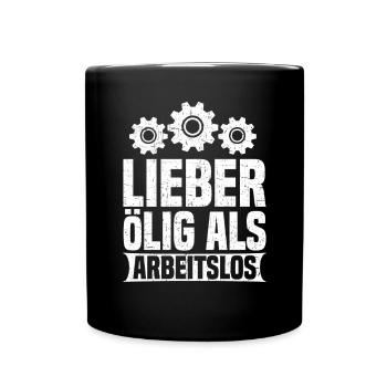 Automechaniker Kfz Techniker Fahrzeugreparatur - Tasse einfarbig - Schwarz - Vorne