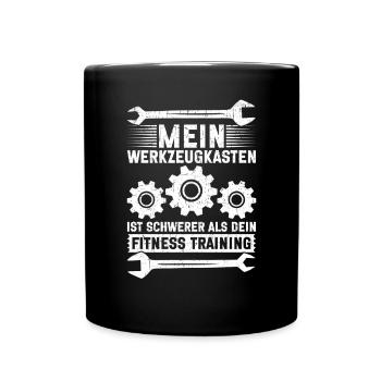 Automechaniker Kfz Techniker Fahrzeugreparatur - Tasse einfarbig - Schwarz - Vorne