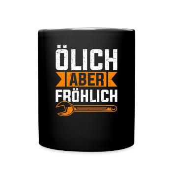 Automechaniker Kfz Techniker Fahrzeugreparatur - Tasse einfarbig - Schwarz - Vorne
