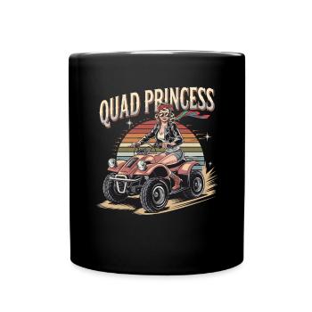 Quad Princess Adventure in Retro Style - Full Colour Mug - black - Front