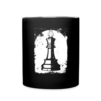 Chess Pieces Drawing - Full Colour Mug - black - Front