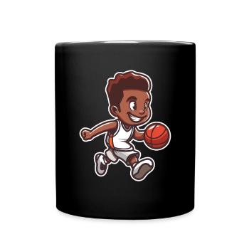 Kleiner Basketballer - Tasse einfarbig - Schwarz - Vorne