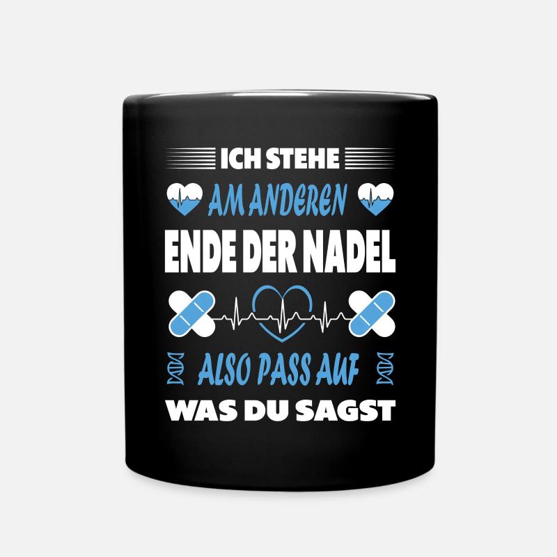 Pflegerin Geschenke Pflege Lustig Krankenpflegerin - Tasse einfarbig - Schwarz