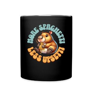 More Spaghetti Less Upsetti - Tasse einfarbig - Schwarz - Vorne