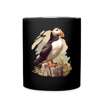 Puffin - Full Colour Mug - black - Front