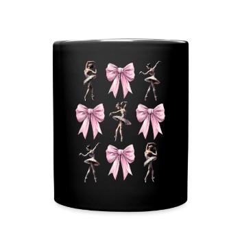 Kokette Schleife Ballerina Tanz Ballett Tänzerin - Tasse einfarbig - Schwarz - Vorne
